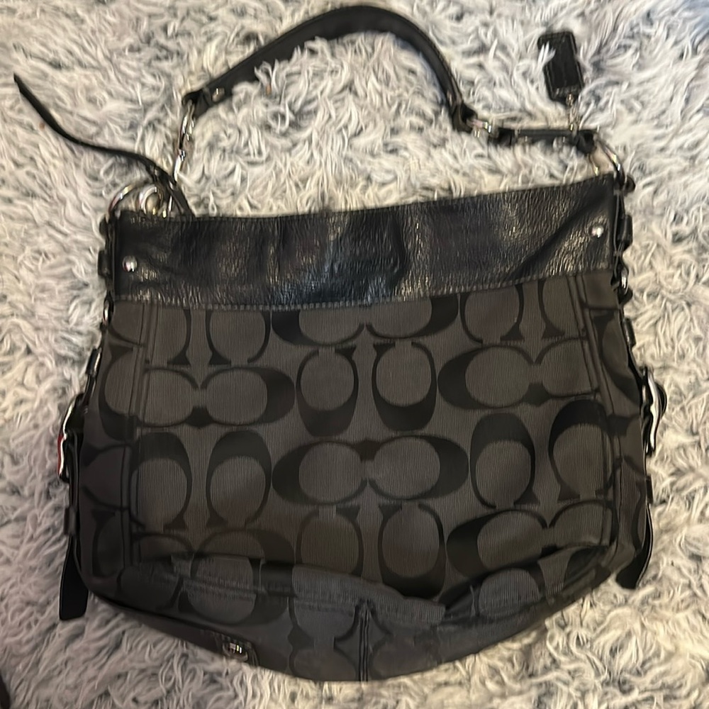 Black Silver Hardware Coach
